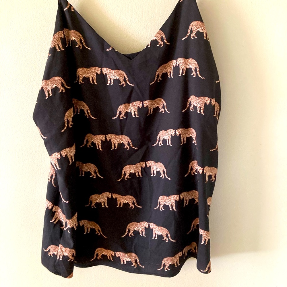 Ann Taylor Cheetah Cami Top, Size Medium